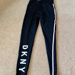 Size Small DKNY Leggings in Black with Pink Accents